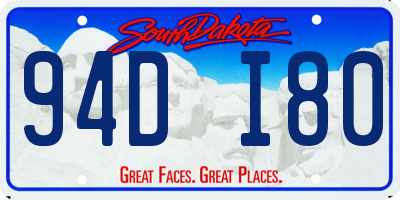 SD license plate 94DI80