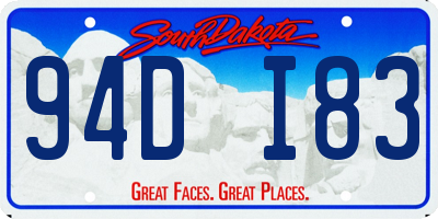 SD license plate 94DI83