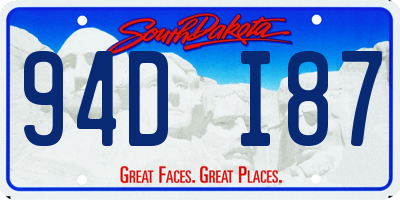SD license plate 94DI87