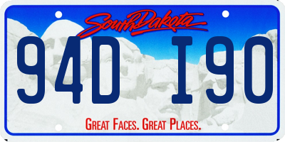 SD license plate 94DI90