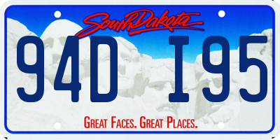 SD license plate 94DI95