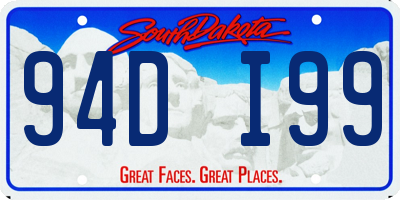 SD license plate 94DI99