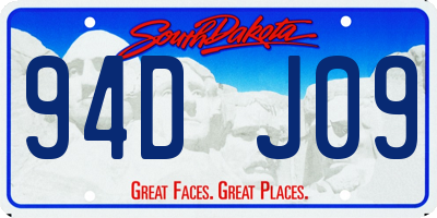 SD license plate 94DJ09