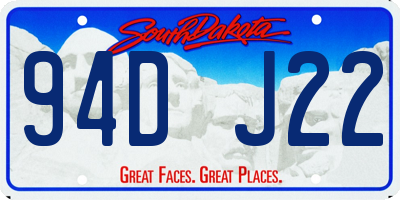 SD license plate 94DJ22