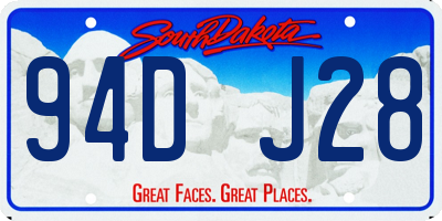 SD license plate 94DJ28