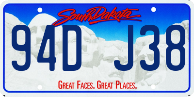 SD license plate 94DJ38