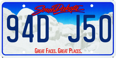 SD license plate 94DJ50