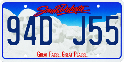 SD license plate 94DJ55