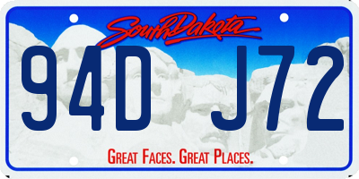 SD license plate 94DJ72