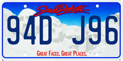 SD license plate 94DJ96