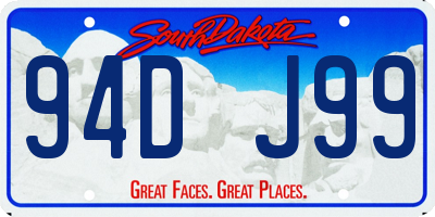 SD license plate 94DJ99
