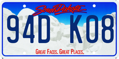 SD license plate 94DK08