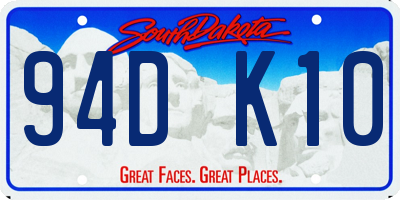 SD license plate 94DK10