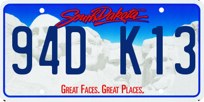 SD license plate 94DK13