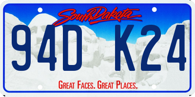 SD license plate 94DK24