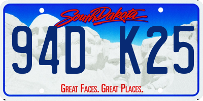 SD license plate 94DK25