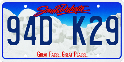 SD license plate 94DK29