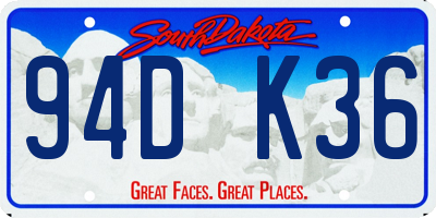 SD license plate 94DK36
