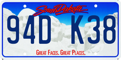 SD license plate 94DK38