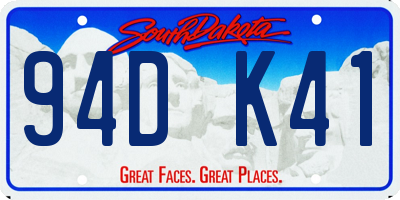 SD license plate 94DK41