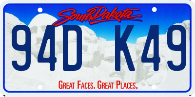 SD license plate 94DK49