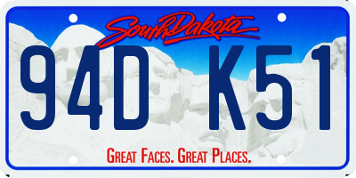SD license plate 94DK51