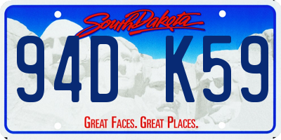 SD license plate 94DK59
