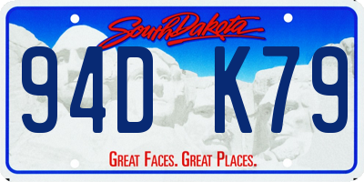 SD license plate 94DK79