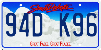 SD license plate 94DK96