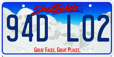 SD license plate 94DL02