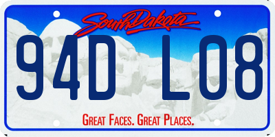 SD license plate 94DL08