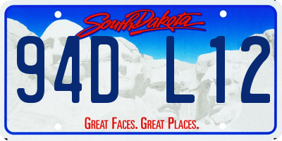 SD license plate 94DL12