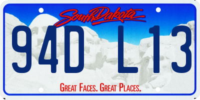 SD license plate 94DL13
