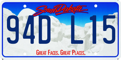 SD license plate 94DL15