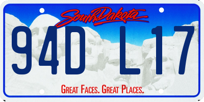 SD license plate 94DL17