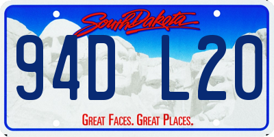 SD license plate 94DL20