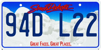 SD license plate 94DL22