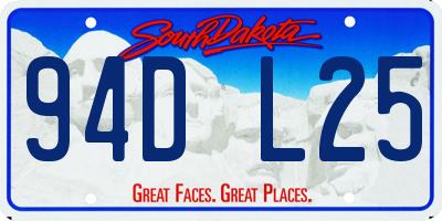 SD license plate 94DL25