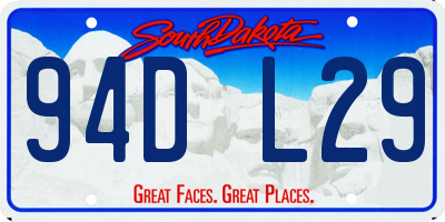 SD license plate 94DL29