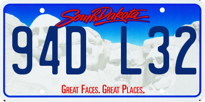 SD license plate 94DL32