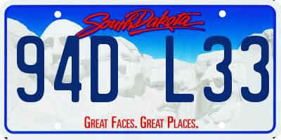 SD license plate 94DL33