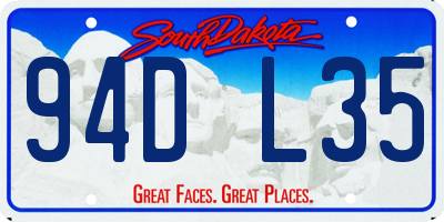 SD license plate 94DL35