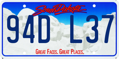 SD license plate 94DL37
