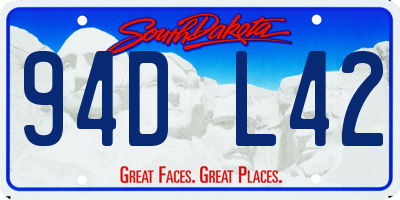 SD license plate 94DL42
