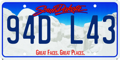 SD license plate 94DL43