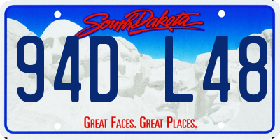SD license plate 94DL48