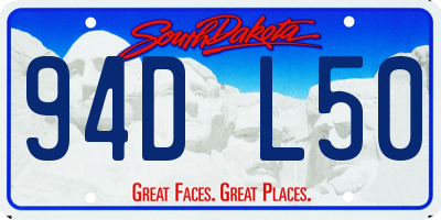 SD license plate 94DL50