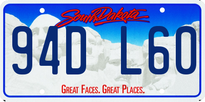 SD license plate 94DL60