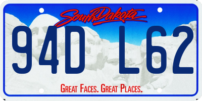 SD license plate 94DL62