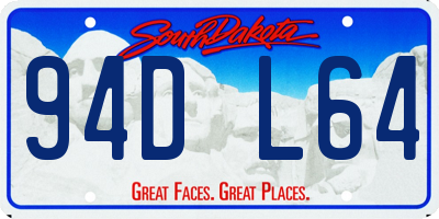 SD license plate 94DL64